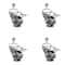 Service Caster Semi Steel Swvl TS Caster w/RB w/3" Wheel&3/8" Stem-4 Swvl w/TTL BRK, 4PK SCC-TSTTL20S315-SSR-381615-4 - alternate 2